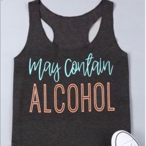 May Contain Alcohol Dark Grey Tank